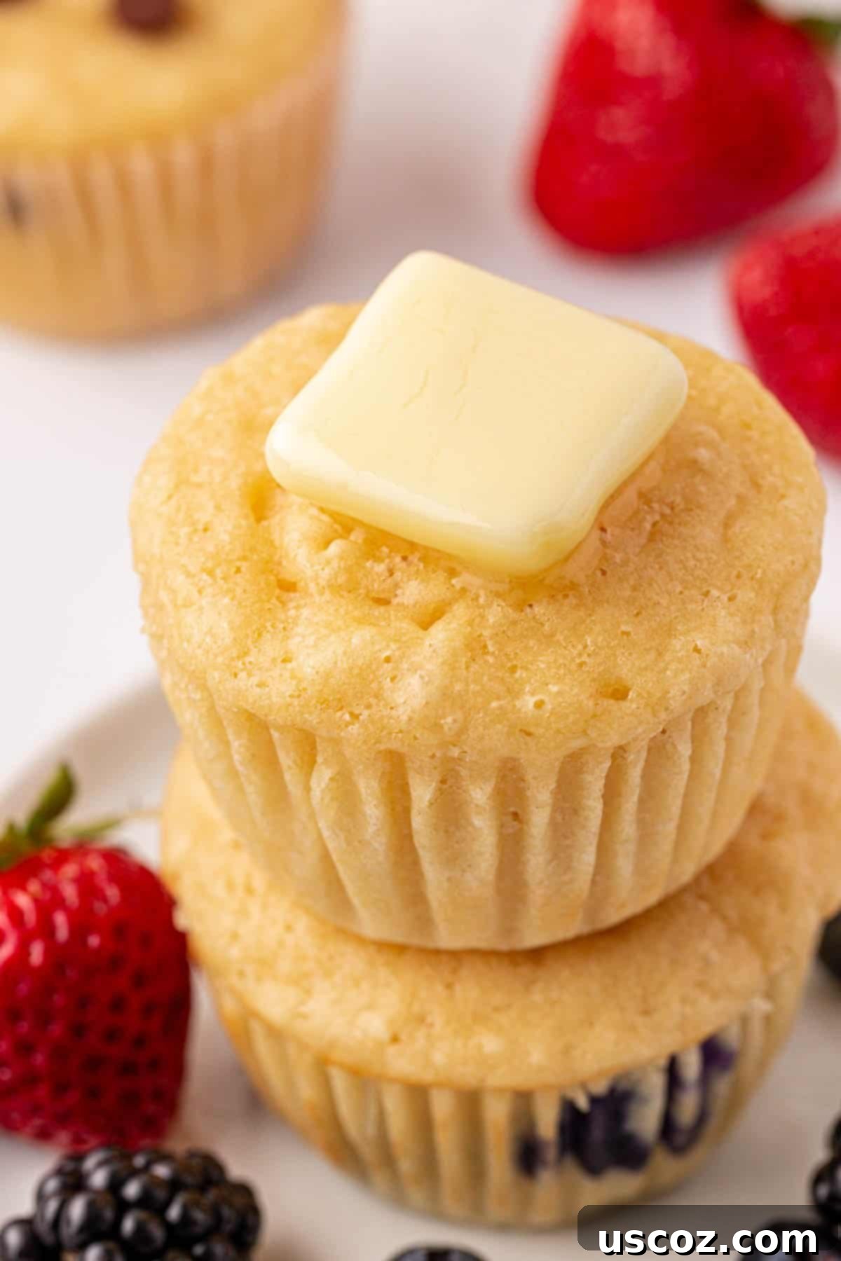 Fluffy Pancake Puffs 15 pancake muffins topped with butter