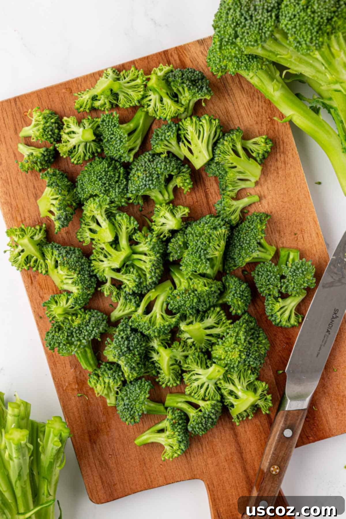 Creamy Broccoli Mac and Cheese 5 cut up broccoli florets
