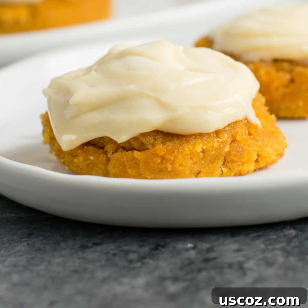 Pumpkin Spice Gluten Free Cookie Delights 3 pumpkin pie cookie on a plate