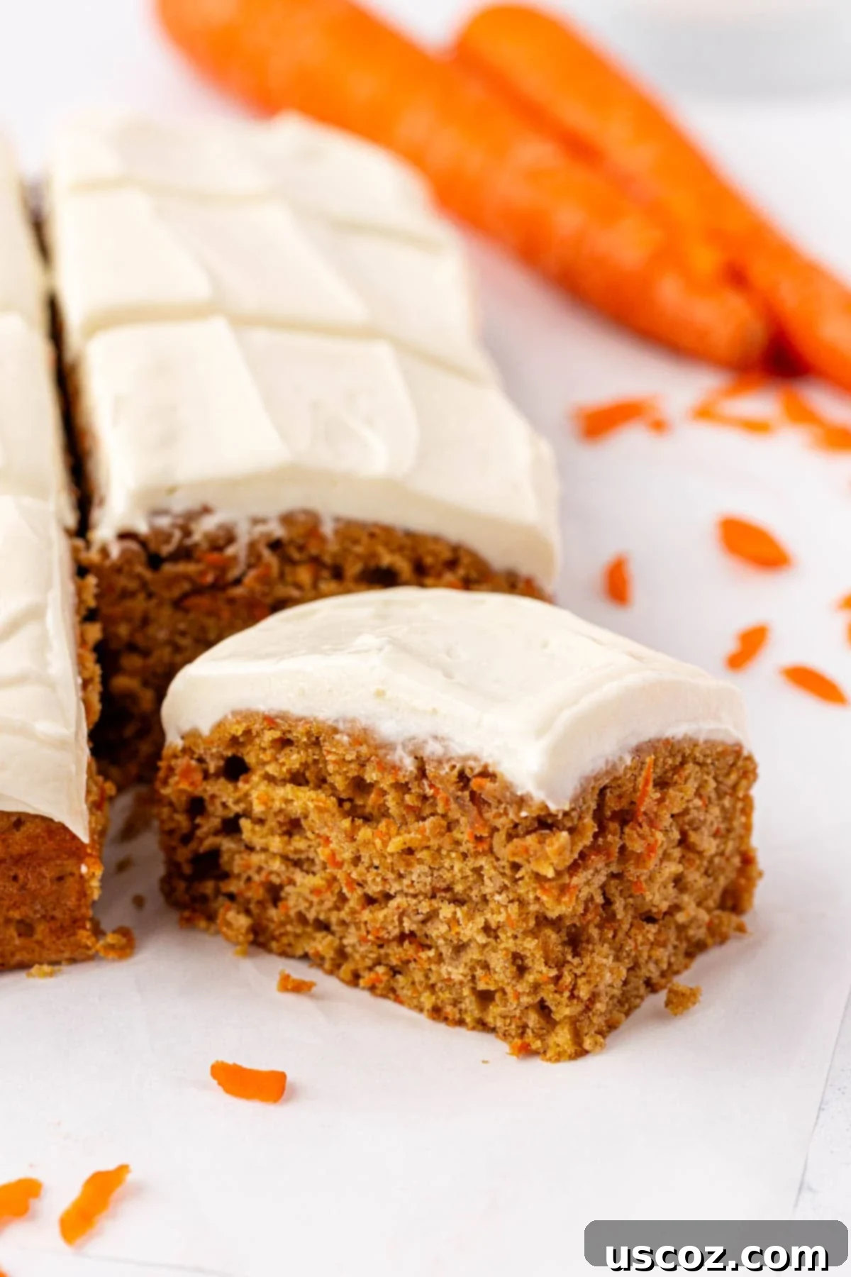 Wholesome Carrot Cake Bars 21 carrot cake snack bars