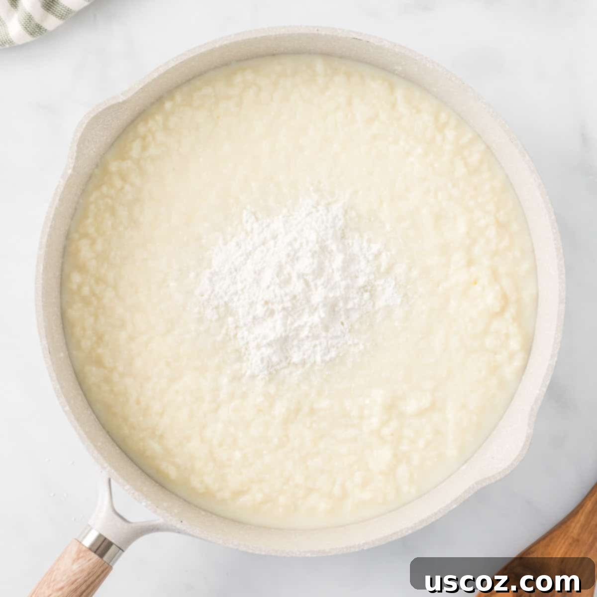 Creamy Cauliflower Alfredo 9 cornstarch added to the cauliflower sauce
