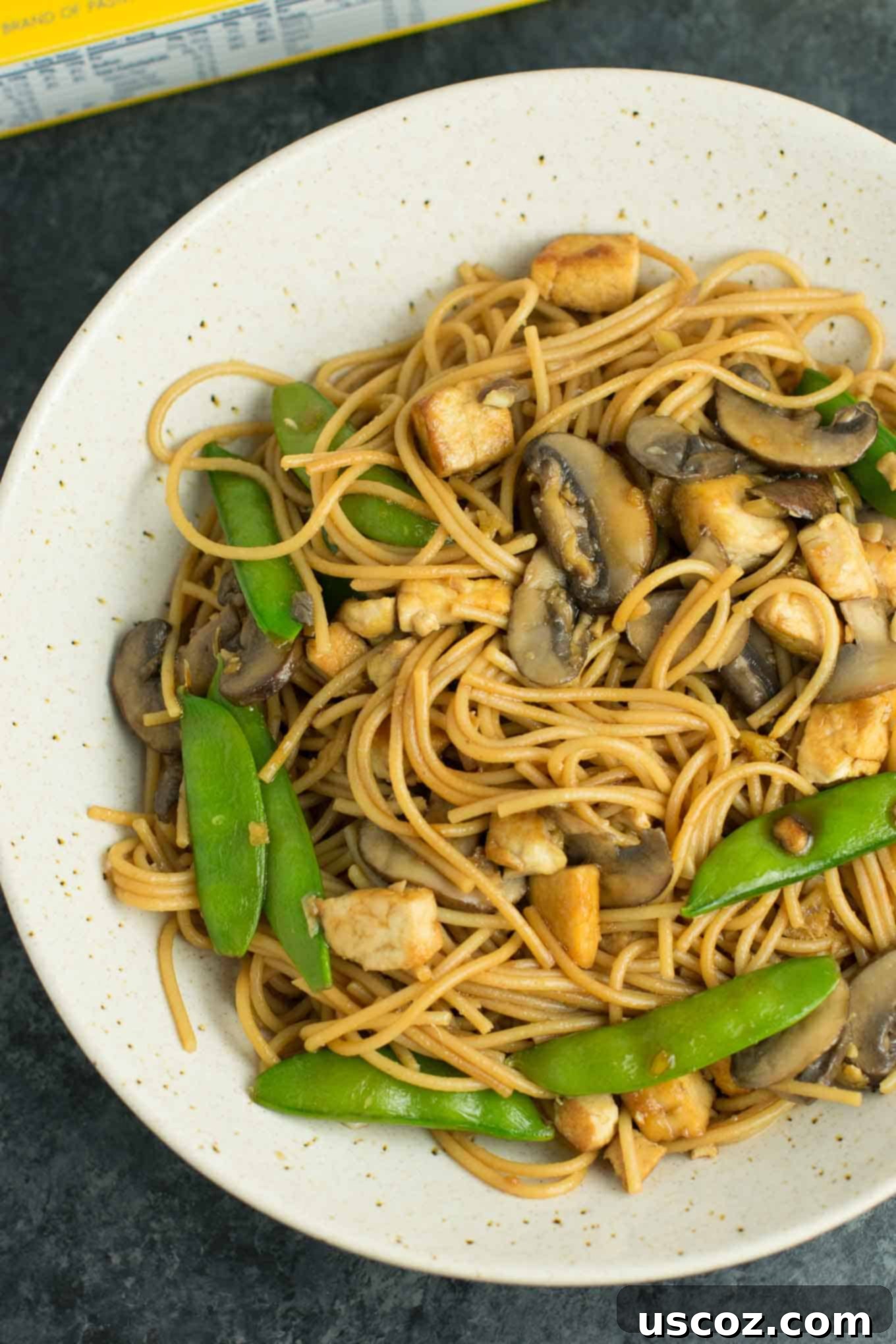 Effortless Tofu Lo Mein 7 Easy Tofu Lo Mein recipe with fresh vegetables and a simple sauce. Ready in minutes and packed full of protein! #tofu #lomein #vegan #vegetarian