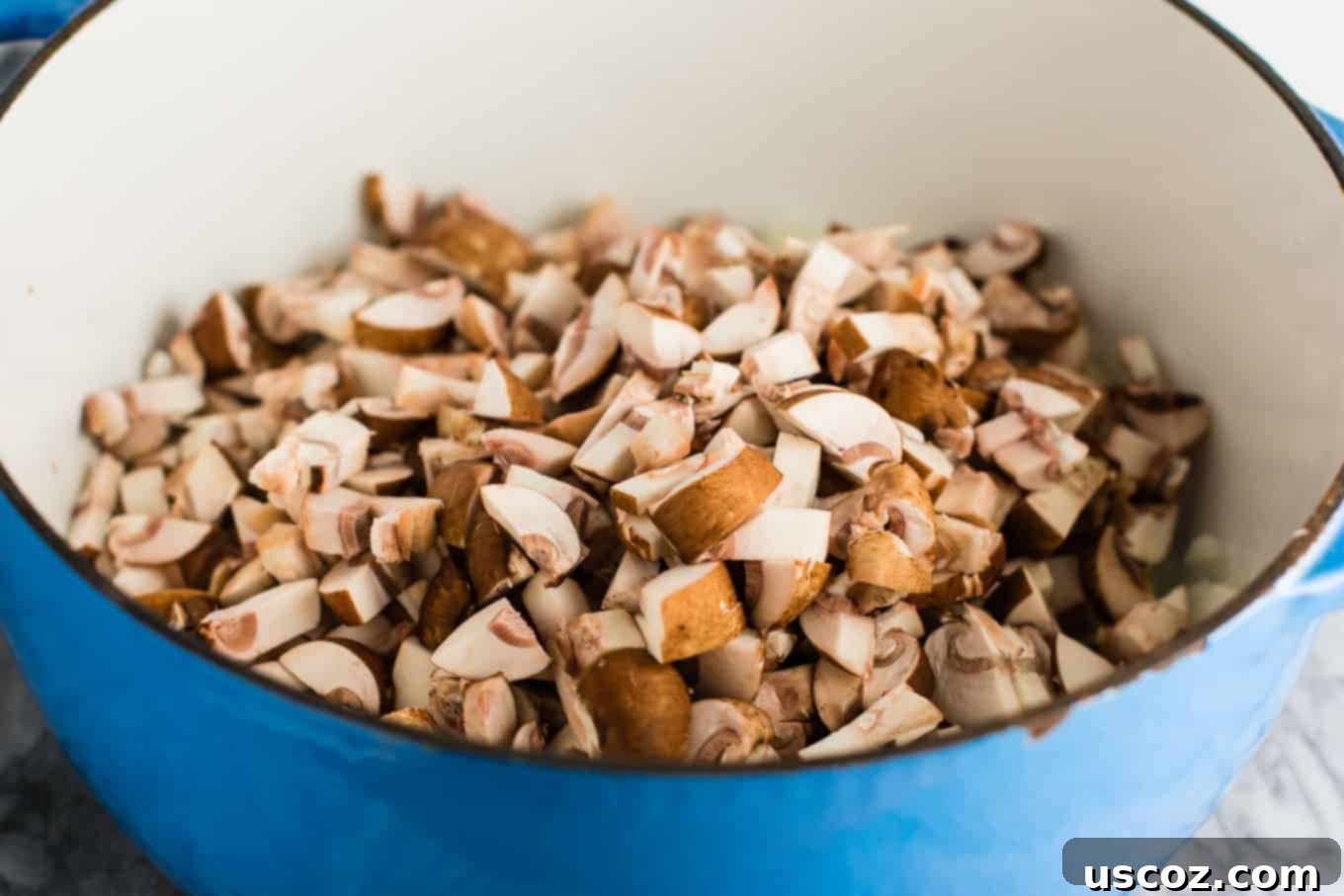 Million Dollar Meatless Baked Ziti 5 baby bella mushrooms