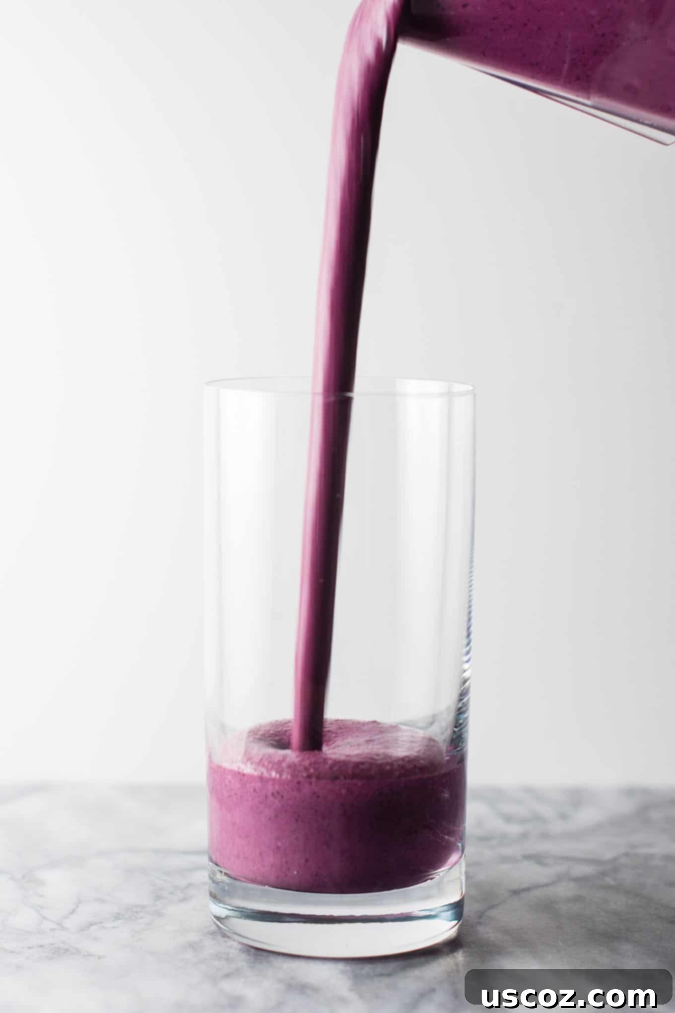 Blueberry Pie Bliss Blend 2 Healthy blueberry pie smoothie recipe with greek yogurt and rolled oats. A breakfast or dessert full of juicy blueberry flavor! #healthy #blueberrysmoothie #blueberrypiesmoothie #vegetarian #greekyogurt #lemonzest #glutenfree