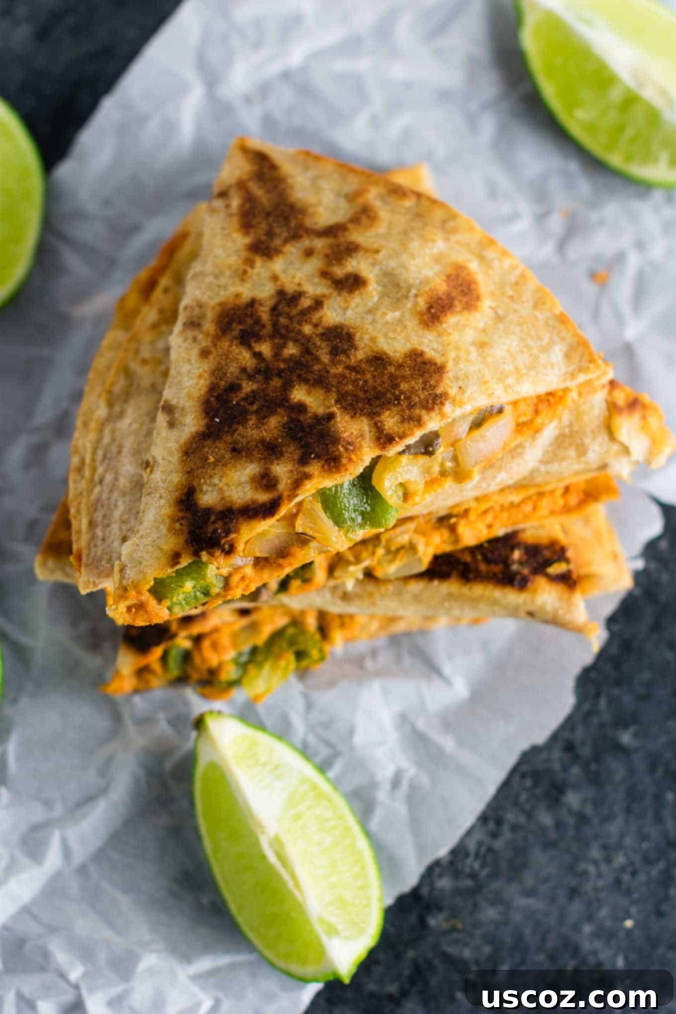 Your New Favorite Vegan Quesadillas 3 Easy vegan quesadillas recipe packed full of protein and flavor. No meat, no dairy, no vegan cheese! It's a Mexican favorite gone vegan!