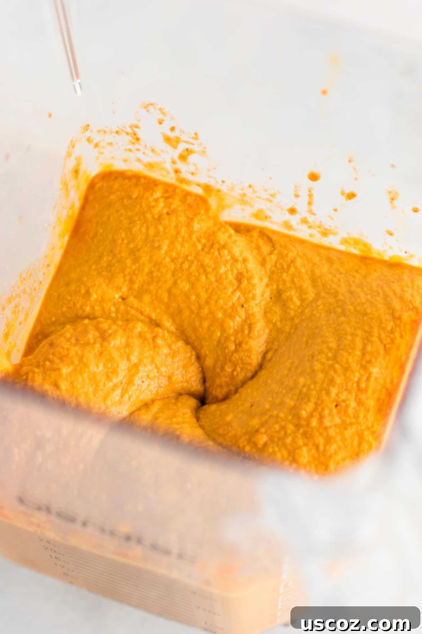 Your New Favorite Vegan Quesadillas 8 The perfectly smooth and creamy vegan quesadilla filling after blending, packed with protein and flavor.