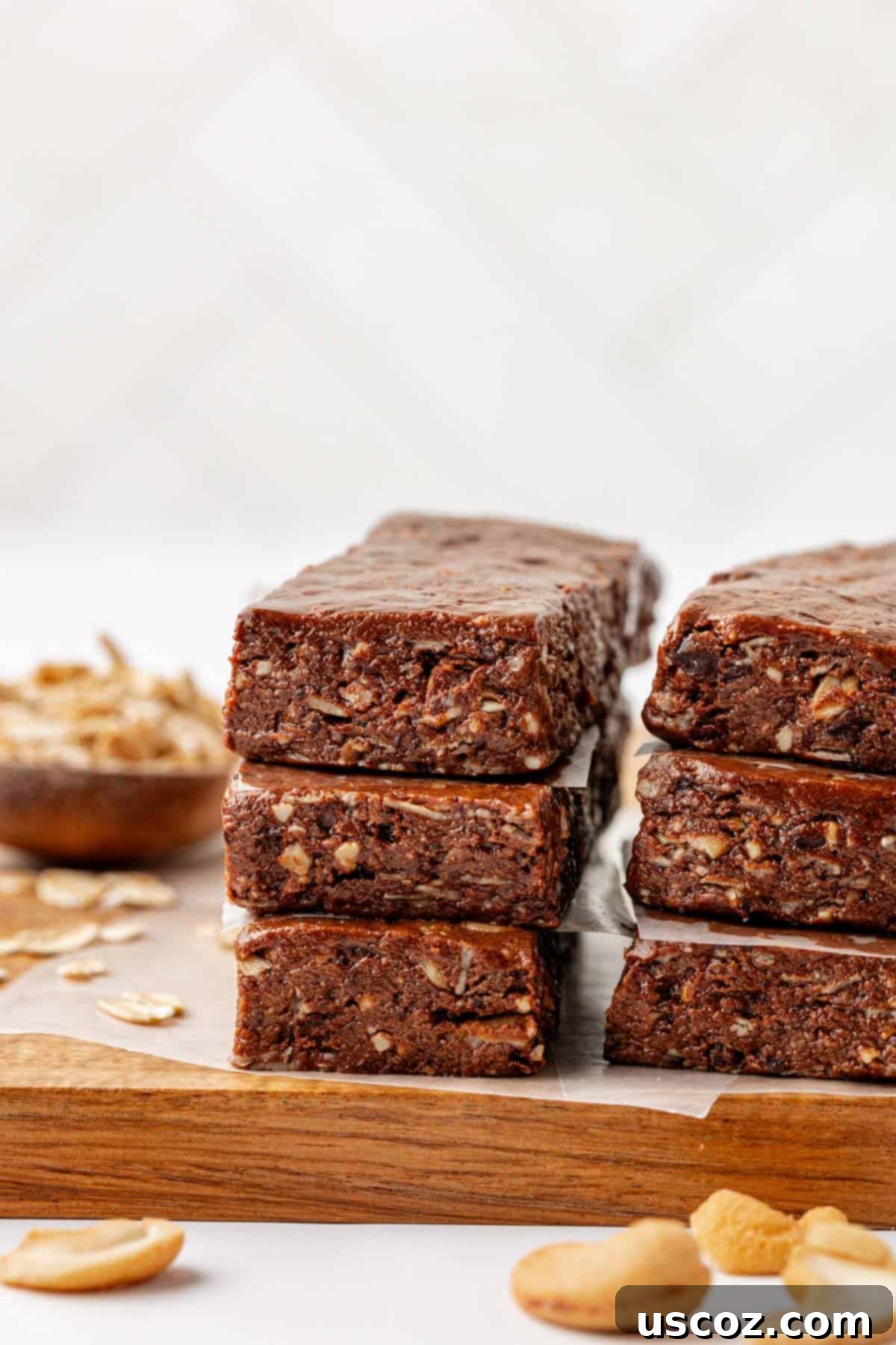 Chocolate Cashew Protein Bars 2 chocolate cashew protein bars