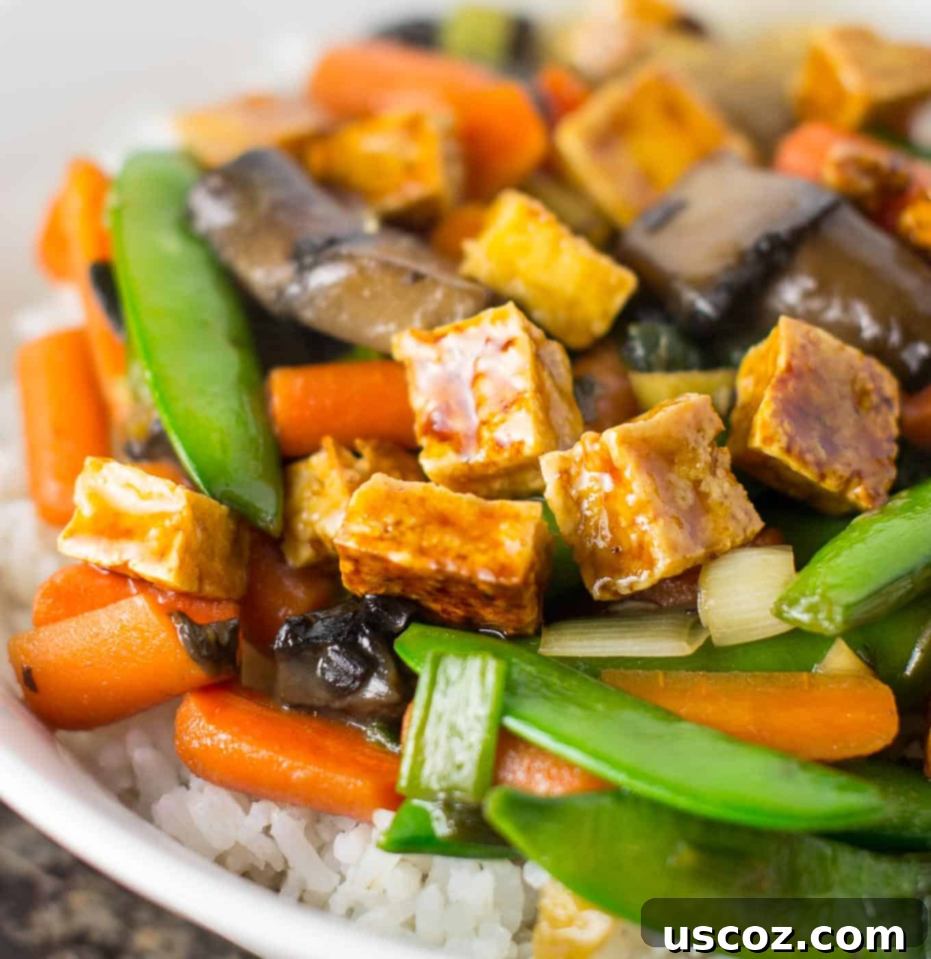 Stir Fry Stars: Essential Veggies 31 honey ginger tofu stir fry in a bowl