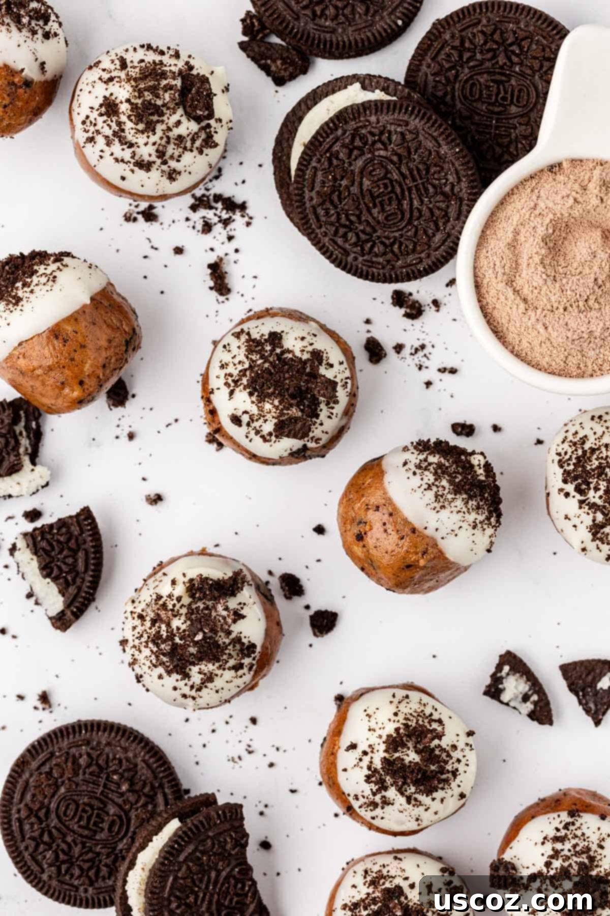 Cookies and Cream Protein Balls 3 cookies and cream protein balls