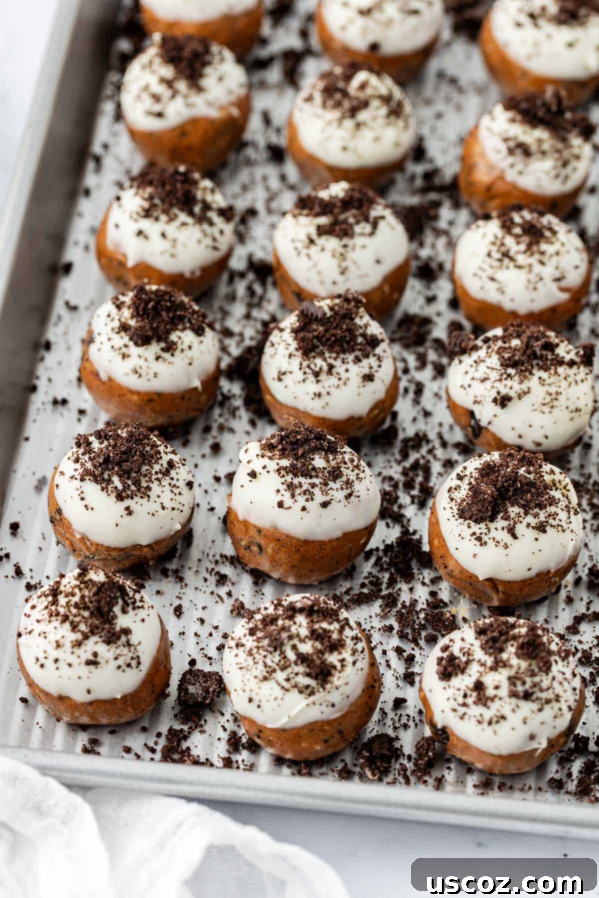 Cookies and Cream Protein Balls 4 cookies and cream protein balls
