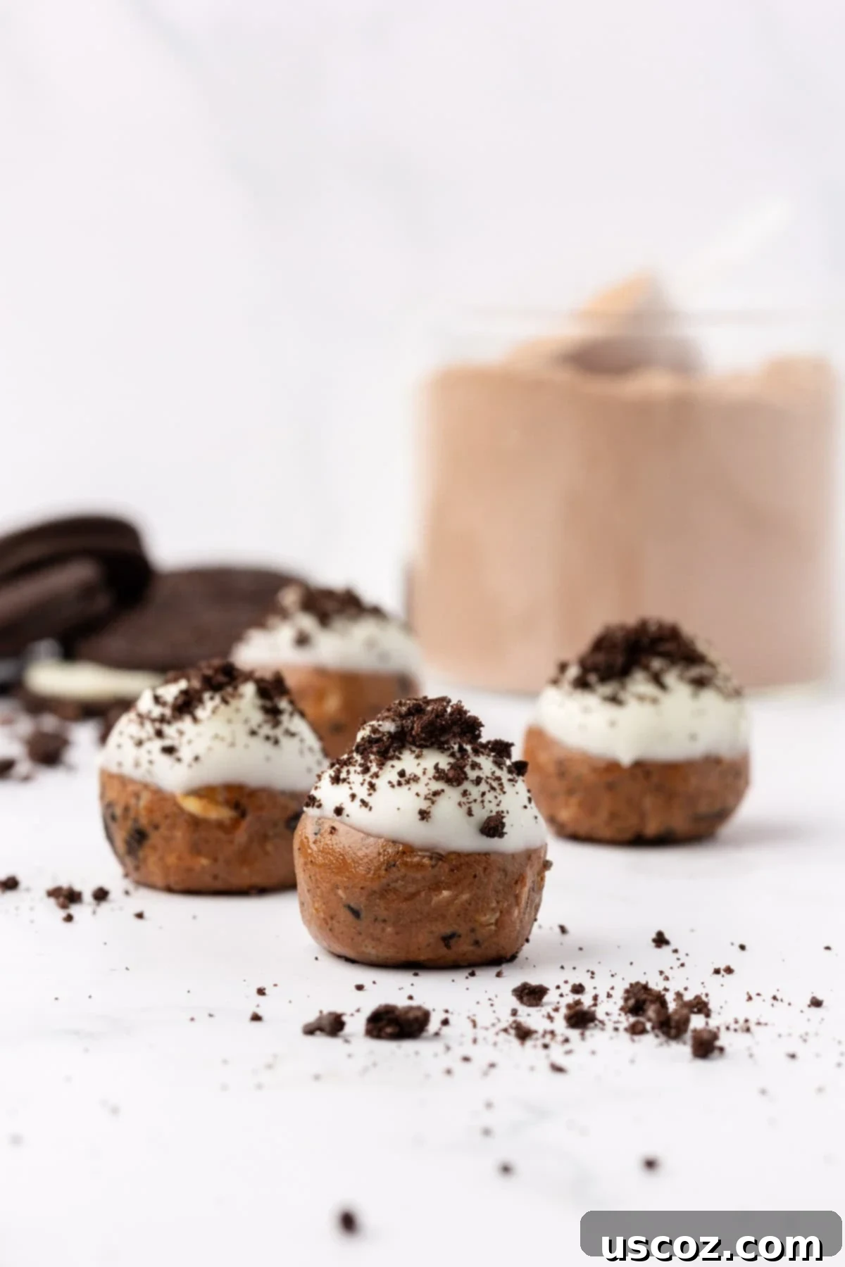 Cookies and Cream Protein Balls 5 cookies and cream protein balls