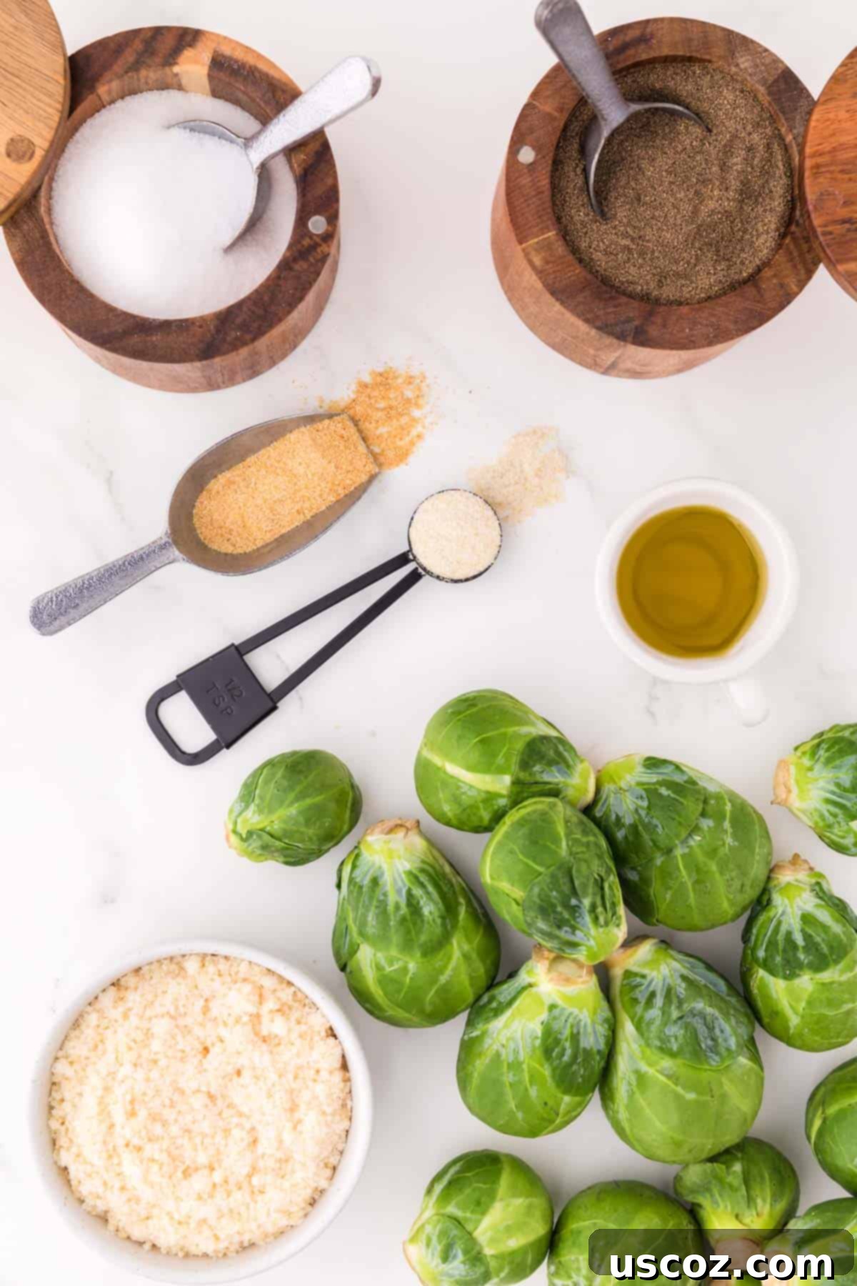 Sprout Leaf Crisps 3 ingredients needed to make brussels sprouts chips