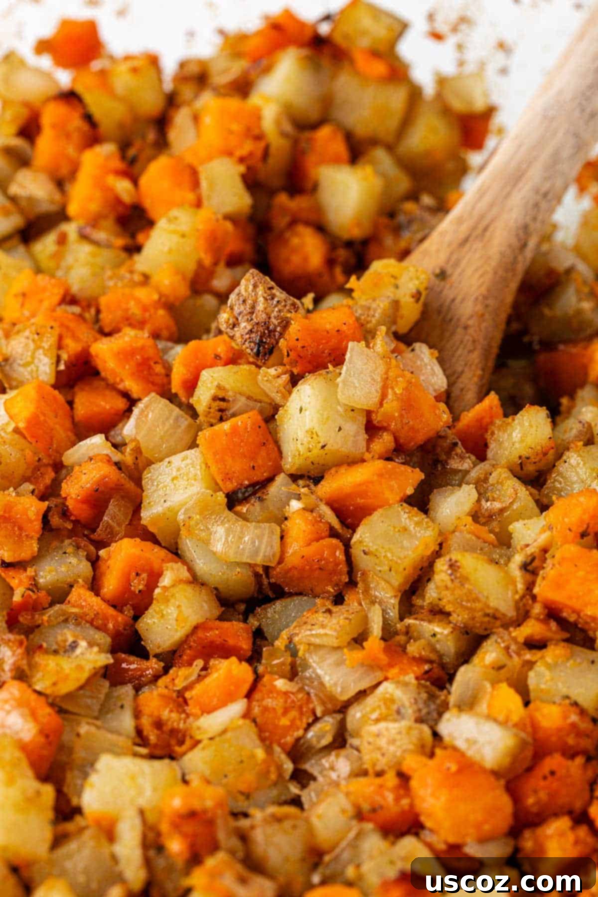 Hearty Vegan Breakfast Hash 2 Crispy Vegan Breakfast Hash ready to serve