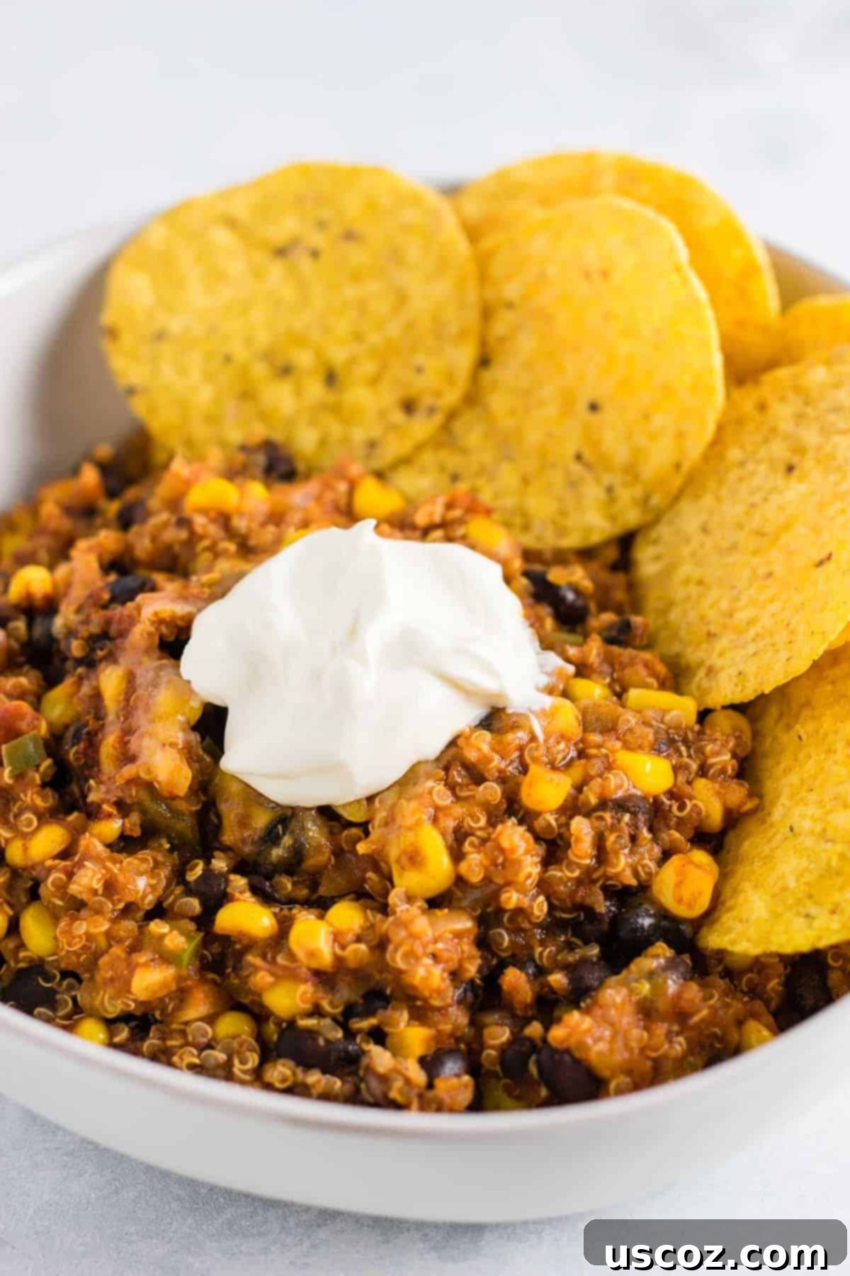 Plant-Powered Mexican Feasts 15 Mexican quinoa enchilada bake, packed full of veggies and cheese, bubbling in a casserole dish