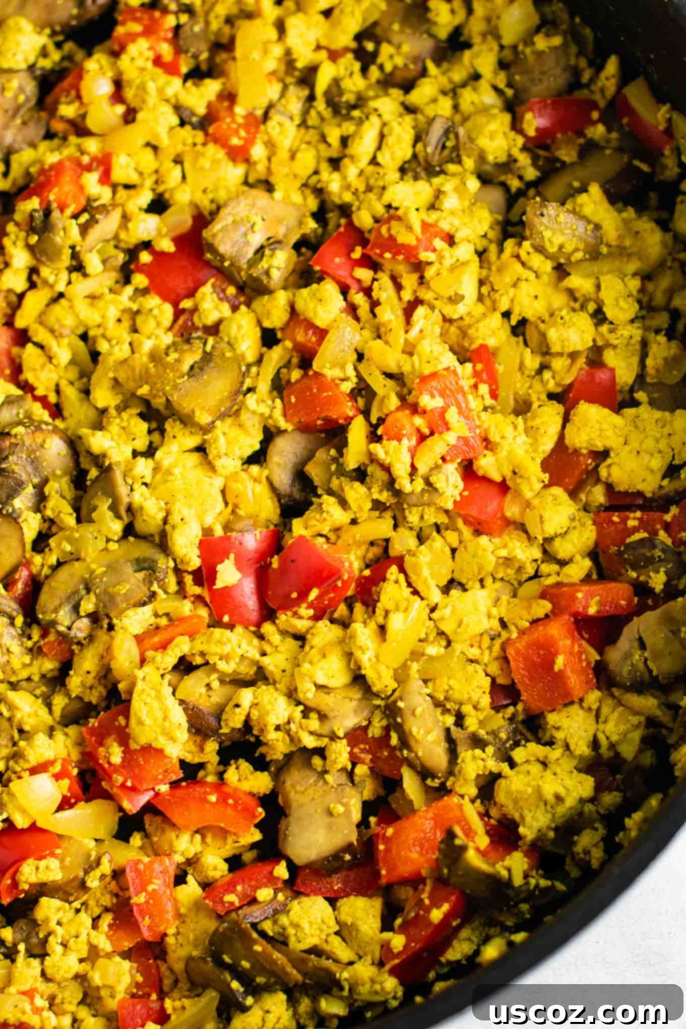 Wholesome Tofu Scramble 10 Visual step-by-step guide on how to make a delicious vegan tofu scramble for breakfast. #vegan #breakfast #tofu