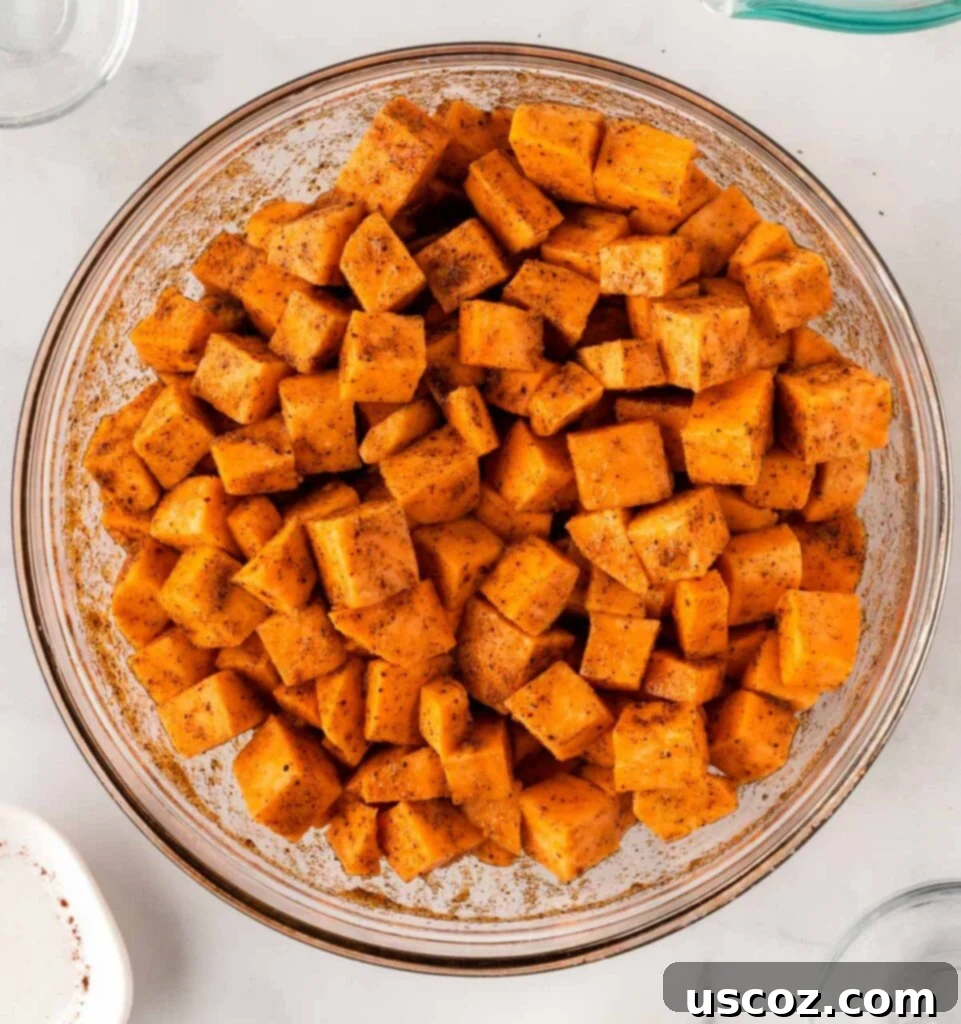 Sweet Potato Fiesta 8 sweet potatoes mixed with spices