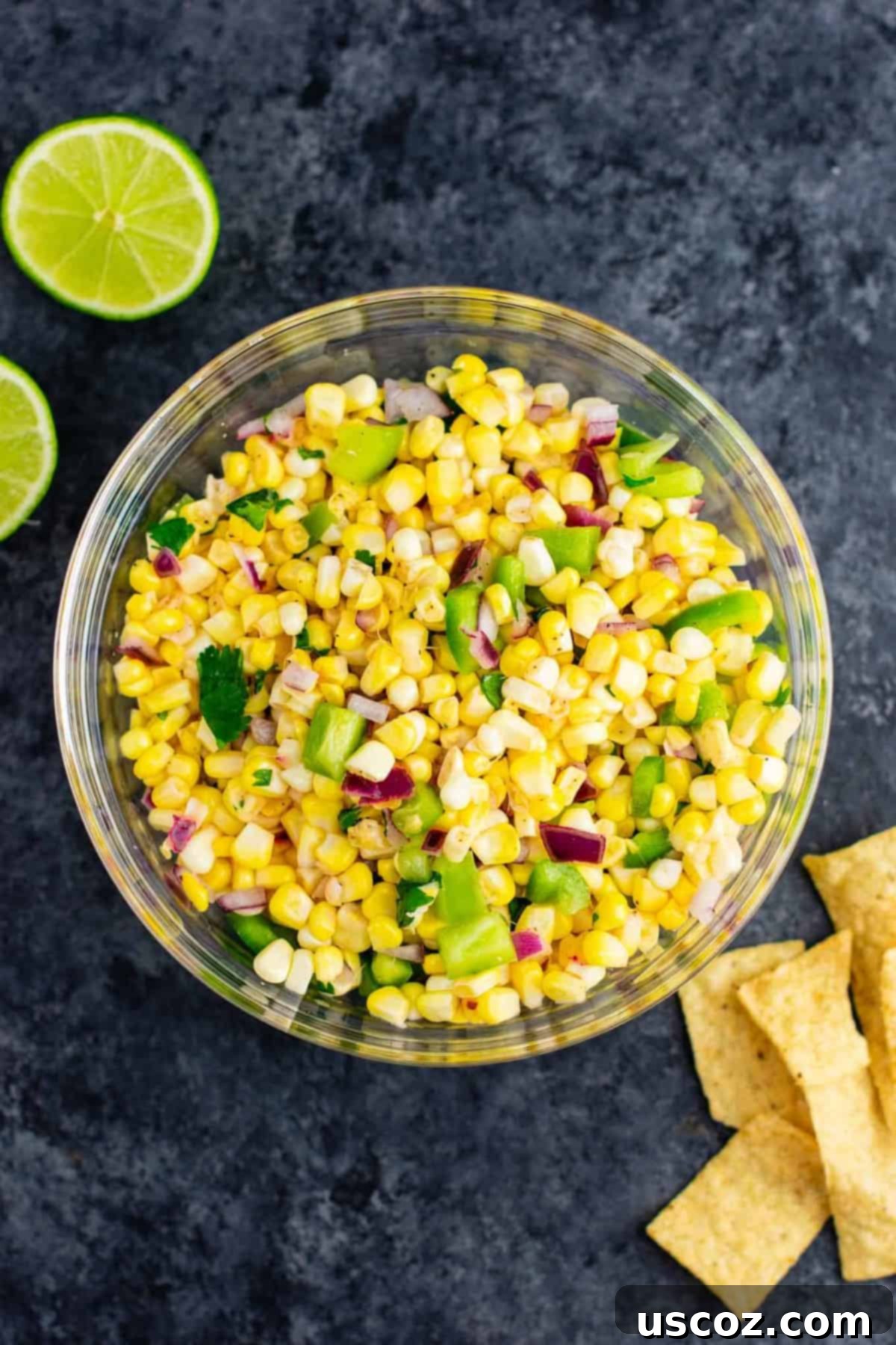 Ultimate Vegan Burrito Bowl 5 The best easy fresh corn salsa recipe made with just a few ingredients. It tastes better than chipotle and is ready in minutes! Make your own burrito bowls at home with this awesome corn salsa. #chipotlecornsalsa #cornsalsa #chipotle #burritobowl #appetizer #vegan #corn #appetizer