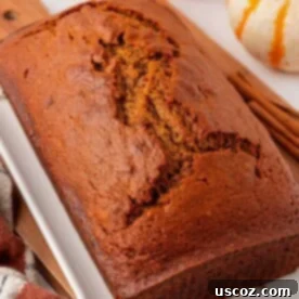 A delicious loaf of pumpkin bread