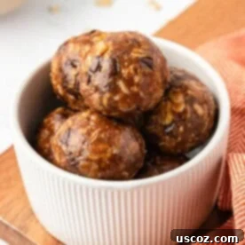 Autumn-themed pumpkin protein balls dusted with cinnamon, stacked in a rustic bowl