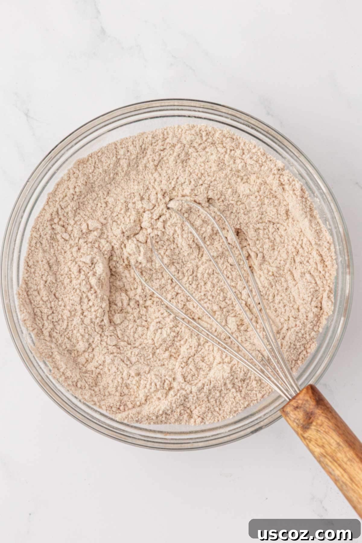 dry ingredients whisked together