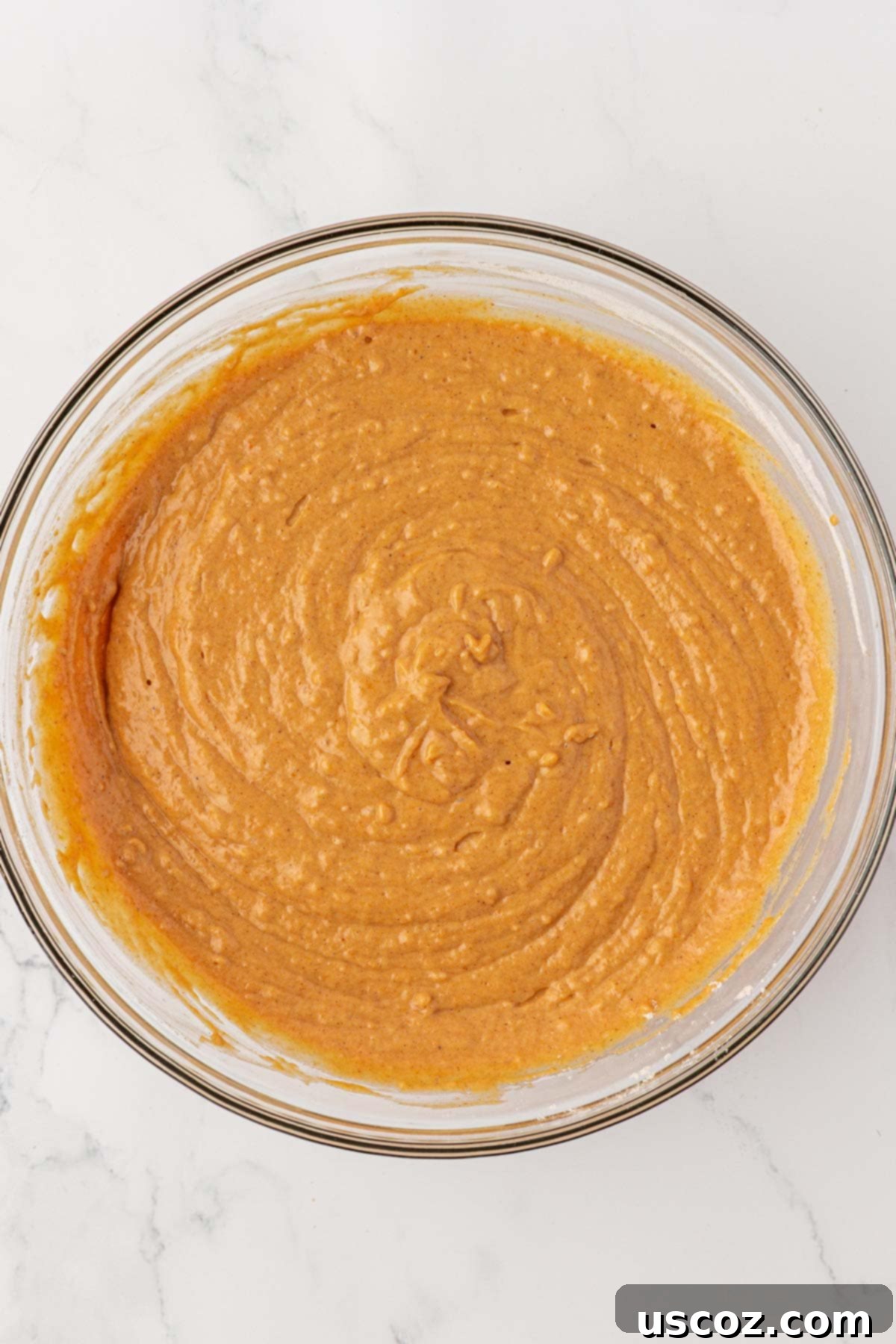 pumpkin bread batter mixed together