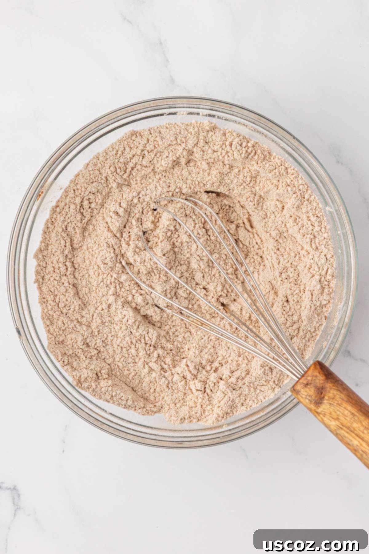 Golden Pumpkin Banana Muffins 6 dry ingredients whisked together in a bowl