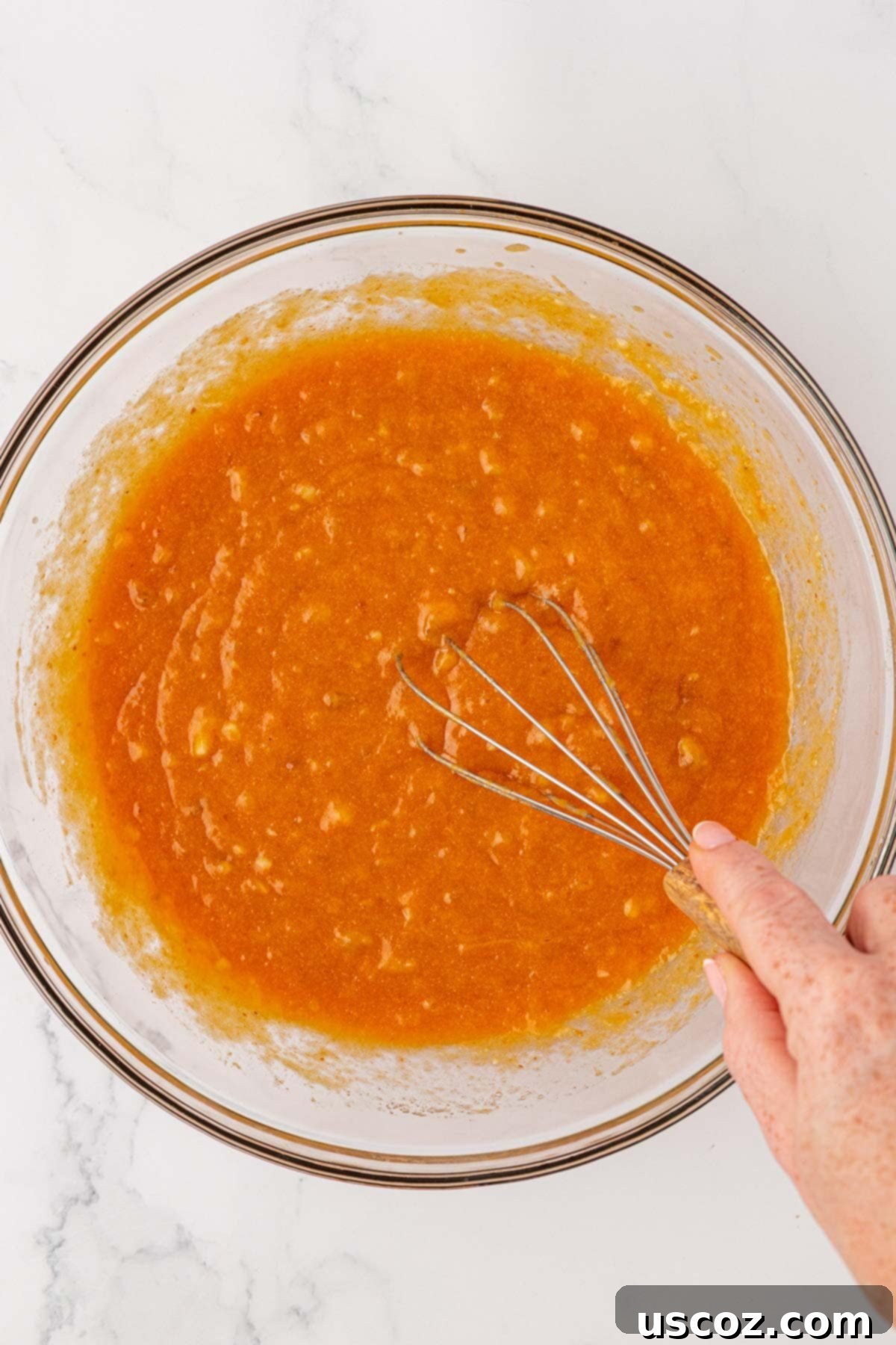 Golden Pumpkin Banana Muffins 10 wet ingredients whisked together until smooth