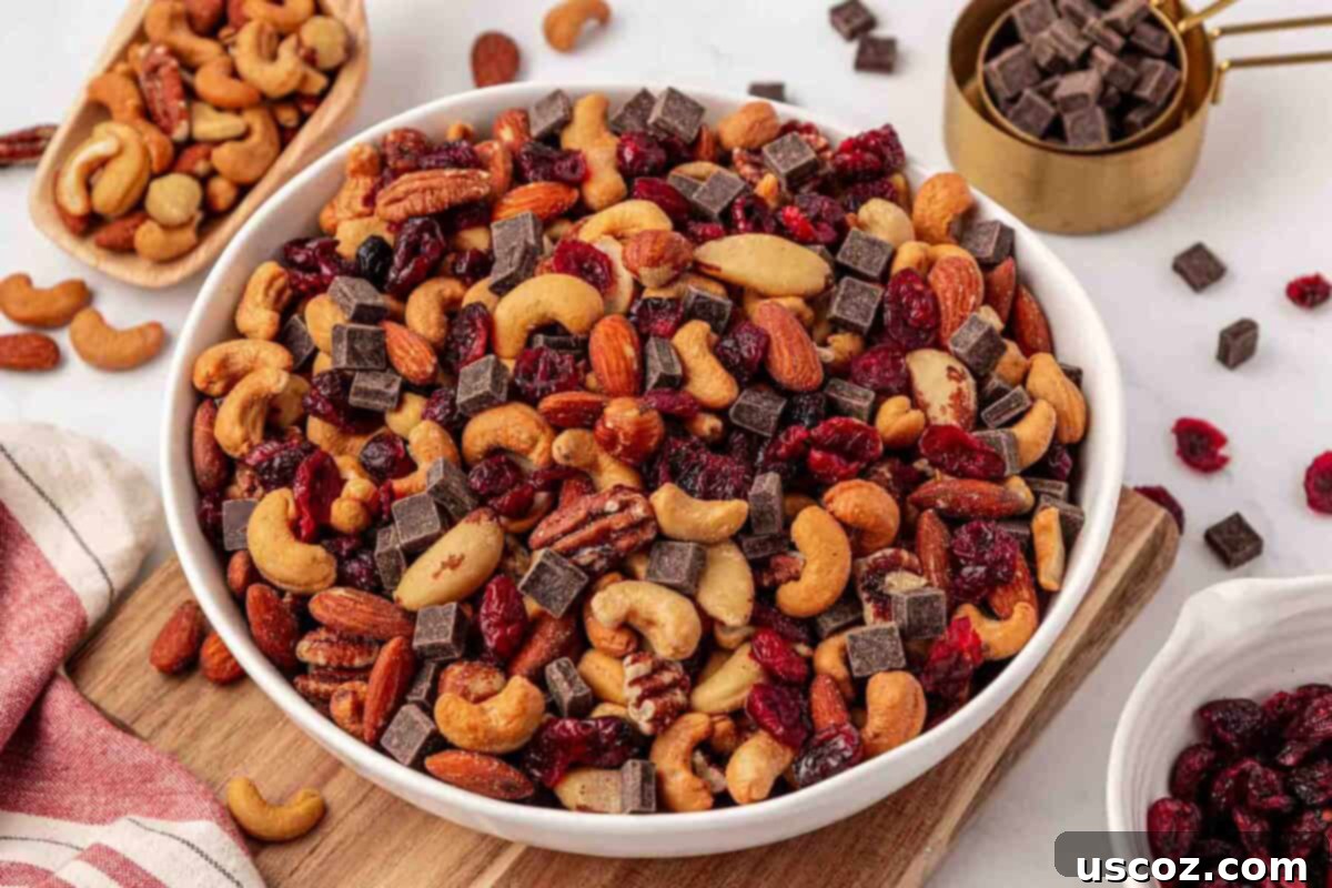 The Ultimate Guide to Crafting Your Own Trail Mix 11 Overhead view of trail mix
